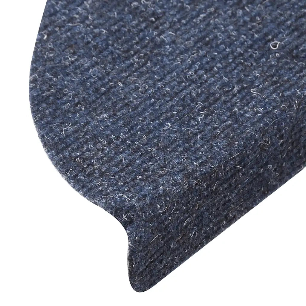 Tappetini per scale autoadesivi 5 pz | Gradini per Scale 56x17x3 cm blu semicircolari