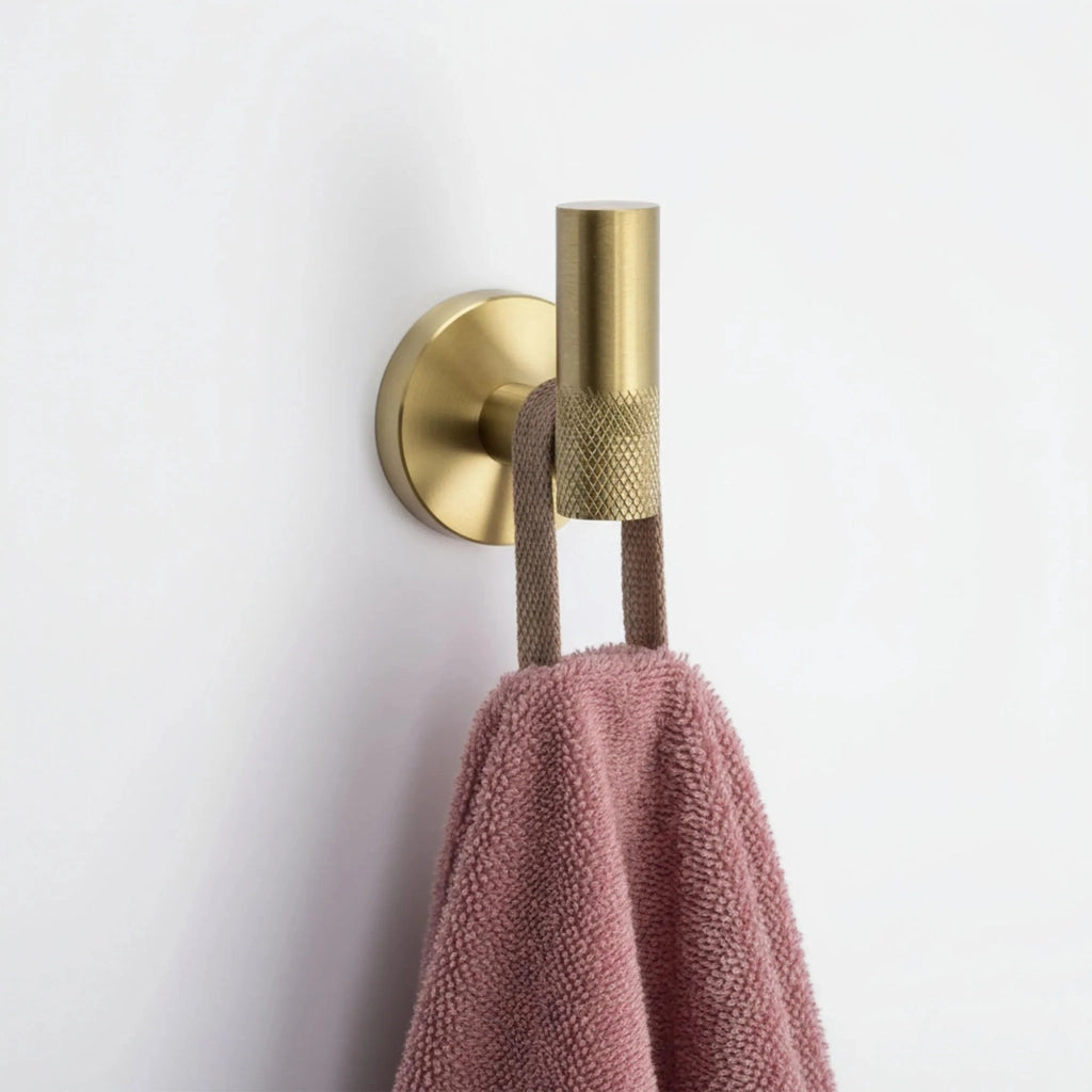 Set Accessori Da Bagno Grid Brush Gold 4 Pezzi