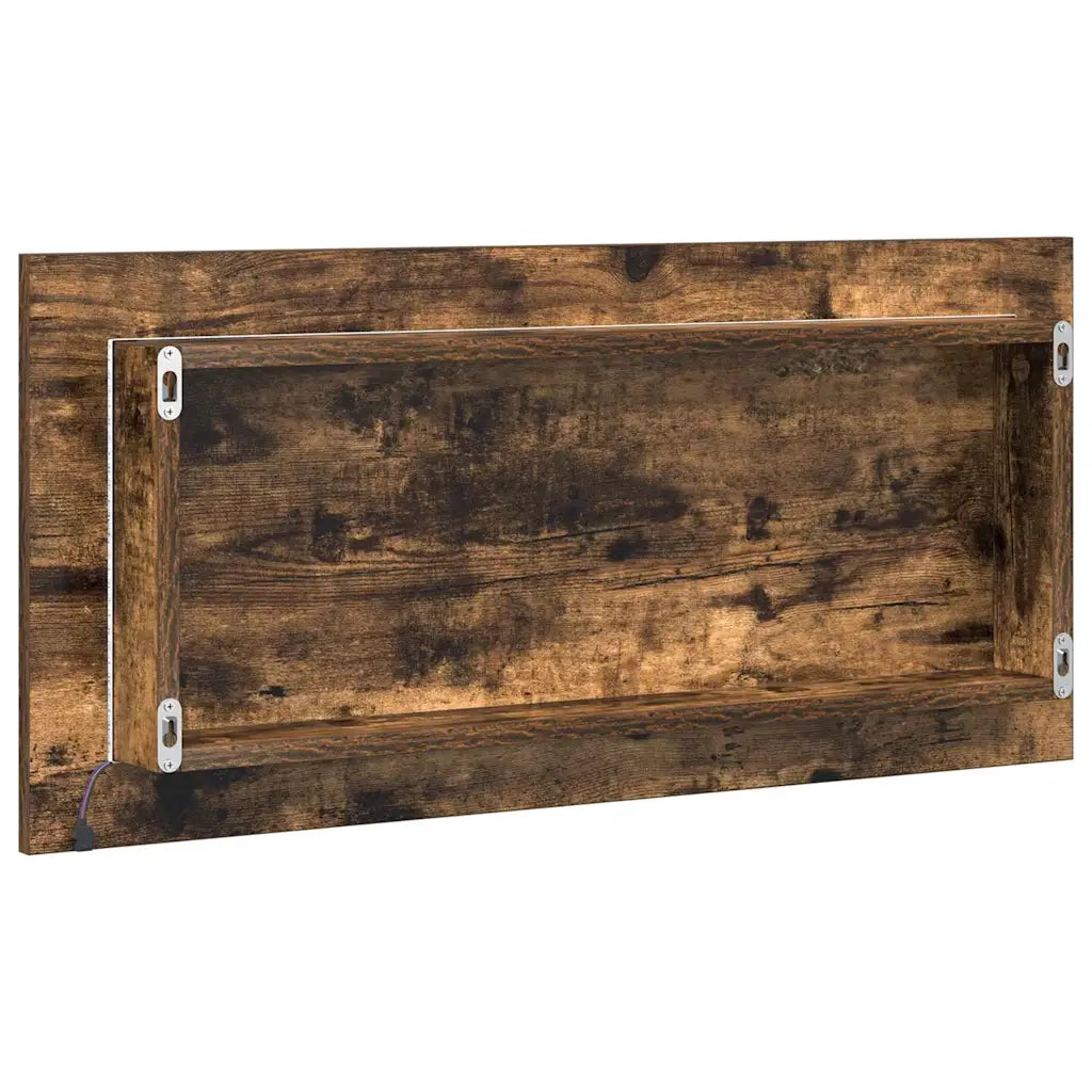 Specchio Marrone 80 x 37 cm Vetro e Legno Ingegnerizzato