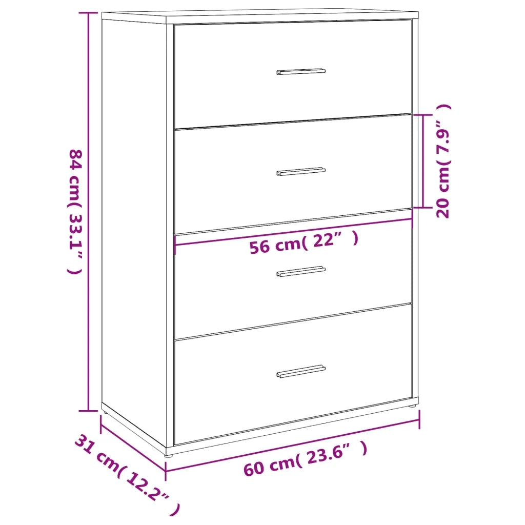 Credenza | Madia | Buffet da pranzo | Armadio da pranzo Bianca 60x31x84 cm in Legno Multistrato