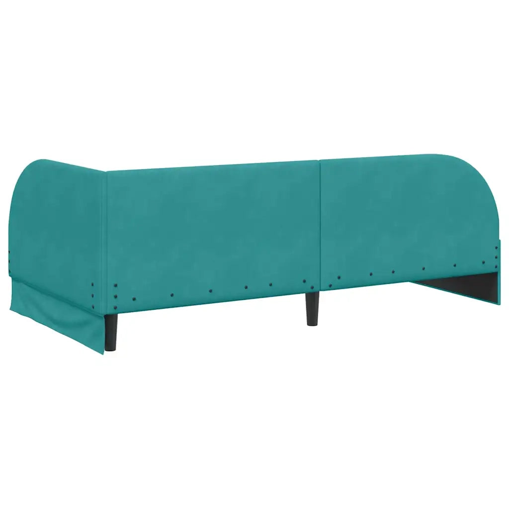 Struttura Letto Angolare con Materasso 2 pcs Turchese Velluto 3394212
