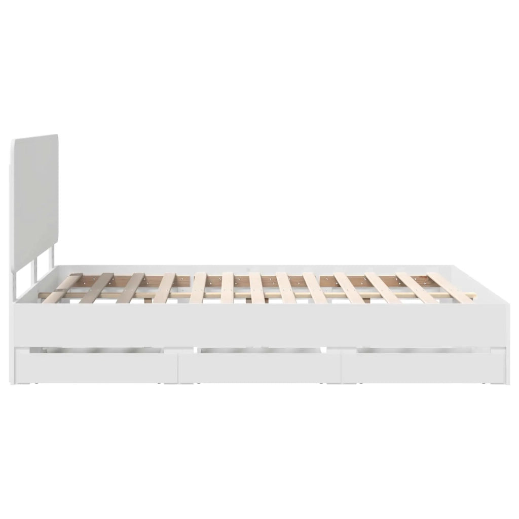 Struttura del letto Bianco 160 x 200 cm Legno Ingegnerizzato 3412574