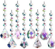 Decorazione per Interno/Esterno - 8 pezzi - Hanger con Cristalli - Prisma di Vetro - Decorazione per la Casa - Decorazione per la Luce - Adatto per Bicchiere e Vaschetta