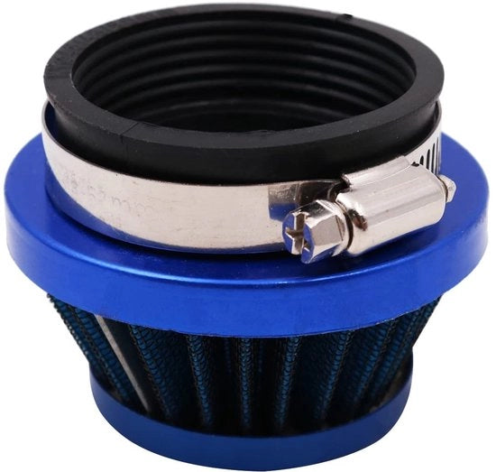 Filtro d'aria per motocicletta - Universale filtro d'aria di aspirazione - Migliorata efficienza motore - Blu - Filtro d'aria a vite - Adatto per varie...