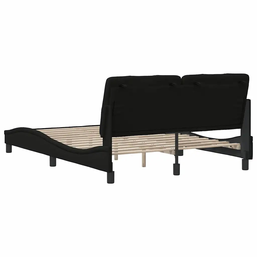 Giroletto senza Materasso-Struttura Letto Nero 120x200 cm Tessuto 631185