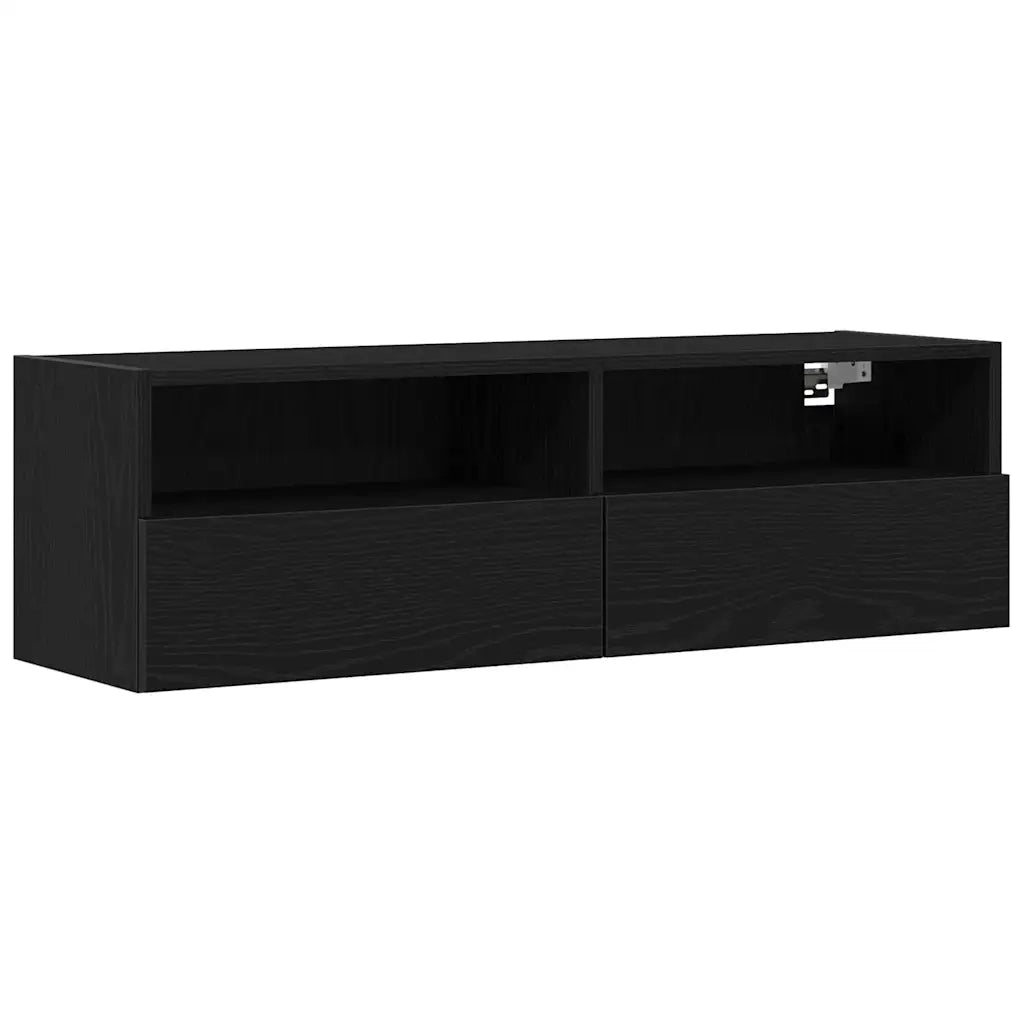 Mobile TV da parete Rovere Nero 100 x 30 x 30 cm 862192