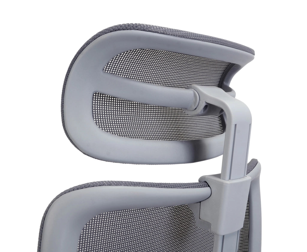 Sedia studio Hispanohogar altezza regolabile in tessuto gris