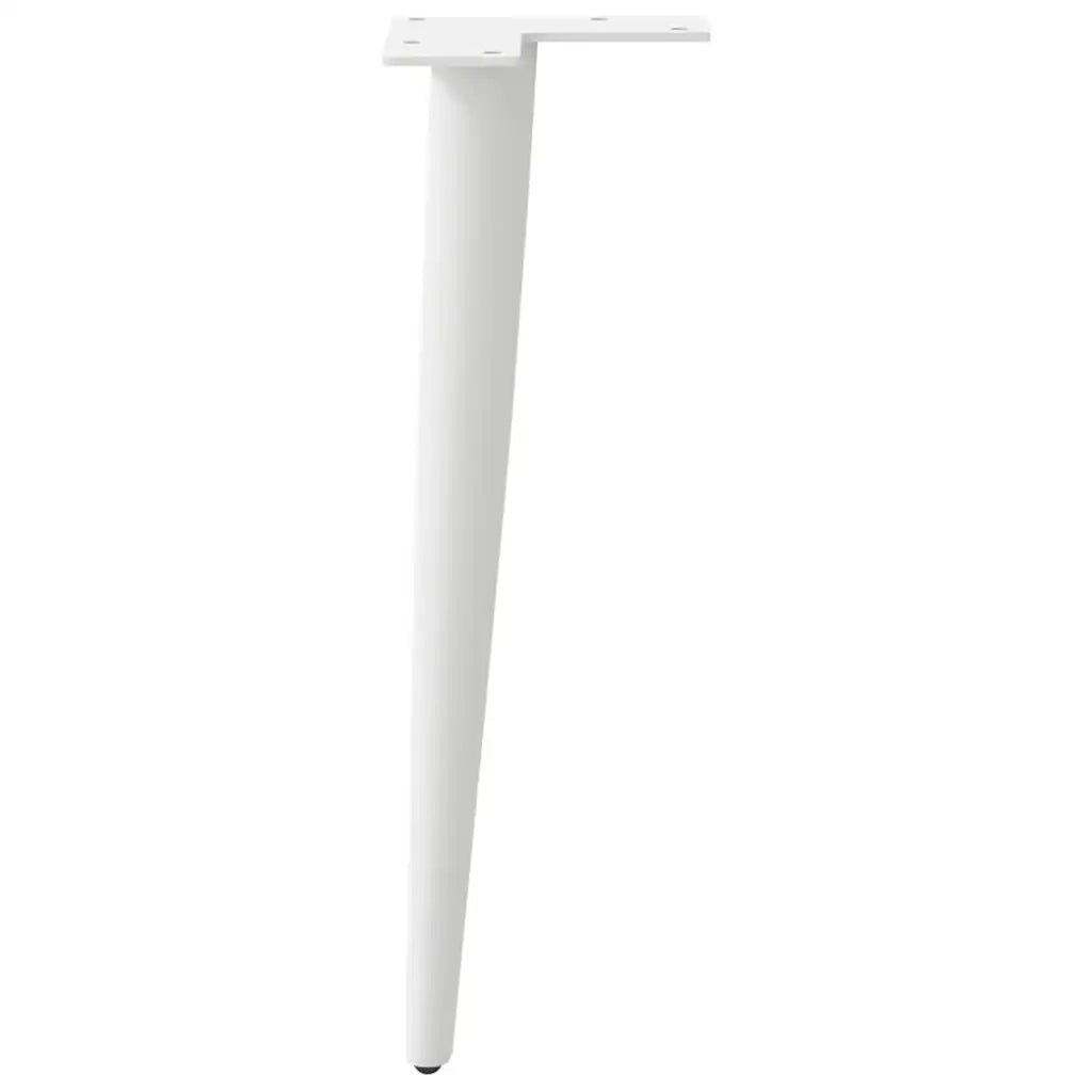 Gambe per Tavolino da Caff¨¨ Forma Conica 4 pz-Set di 4 Gamba per Tavolo Bianche 42-43 cm Acciaio