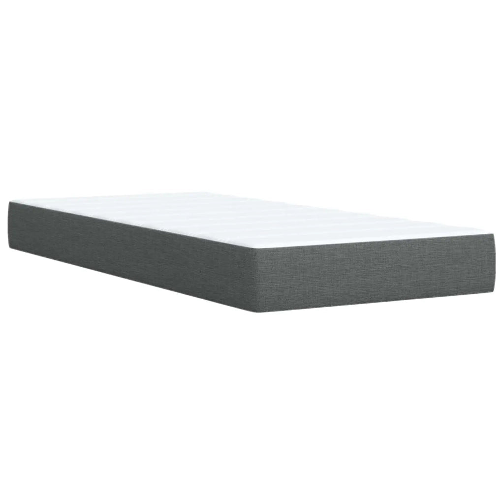 Letto box spring con materasso Grigio Scuro Singolo Tessuto 3454690