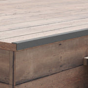 Profili Angolari per Bordi 5pz in WPC 170 cm Grigio 45019