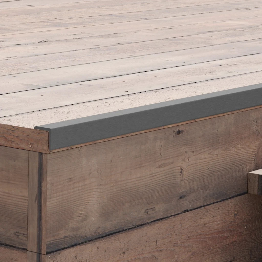 Profili Angolari per Bordi 5pz in WPC 170 cm Grigio 45019