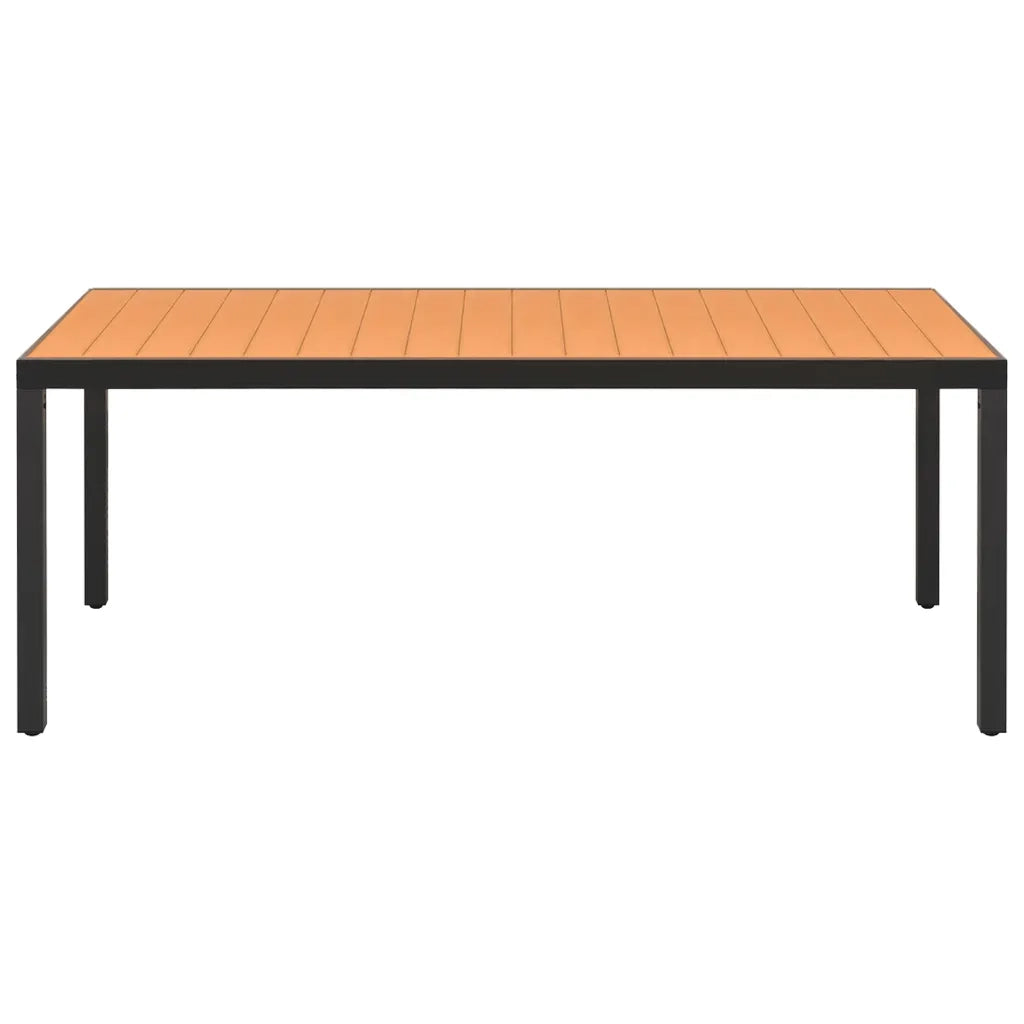 Set da Pranzo da Giardino 7 pz Nero e Marrone 3060056