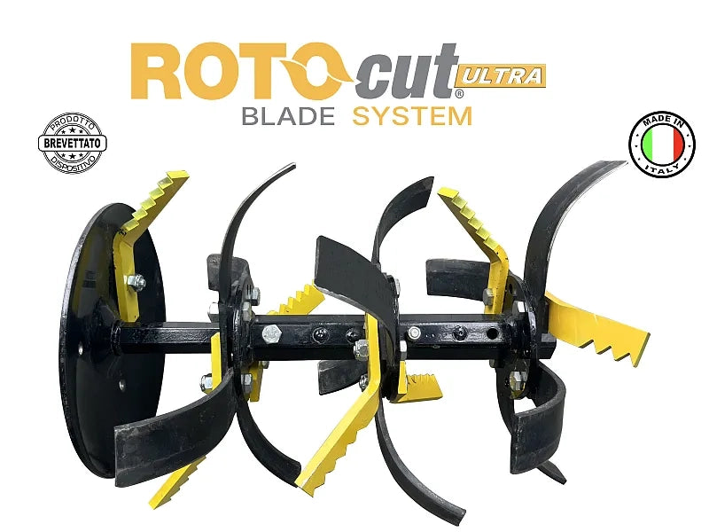 Kit Rotocut per fresare trinciare e rimescolare per motozappa e motocoltivatori - Foro 8 - Motozappa