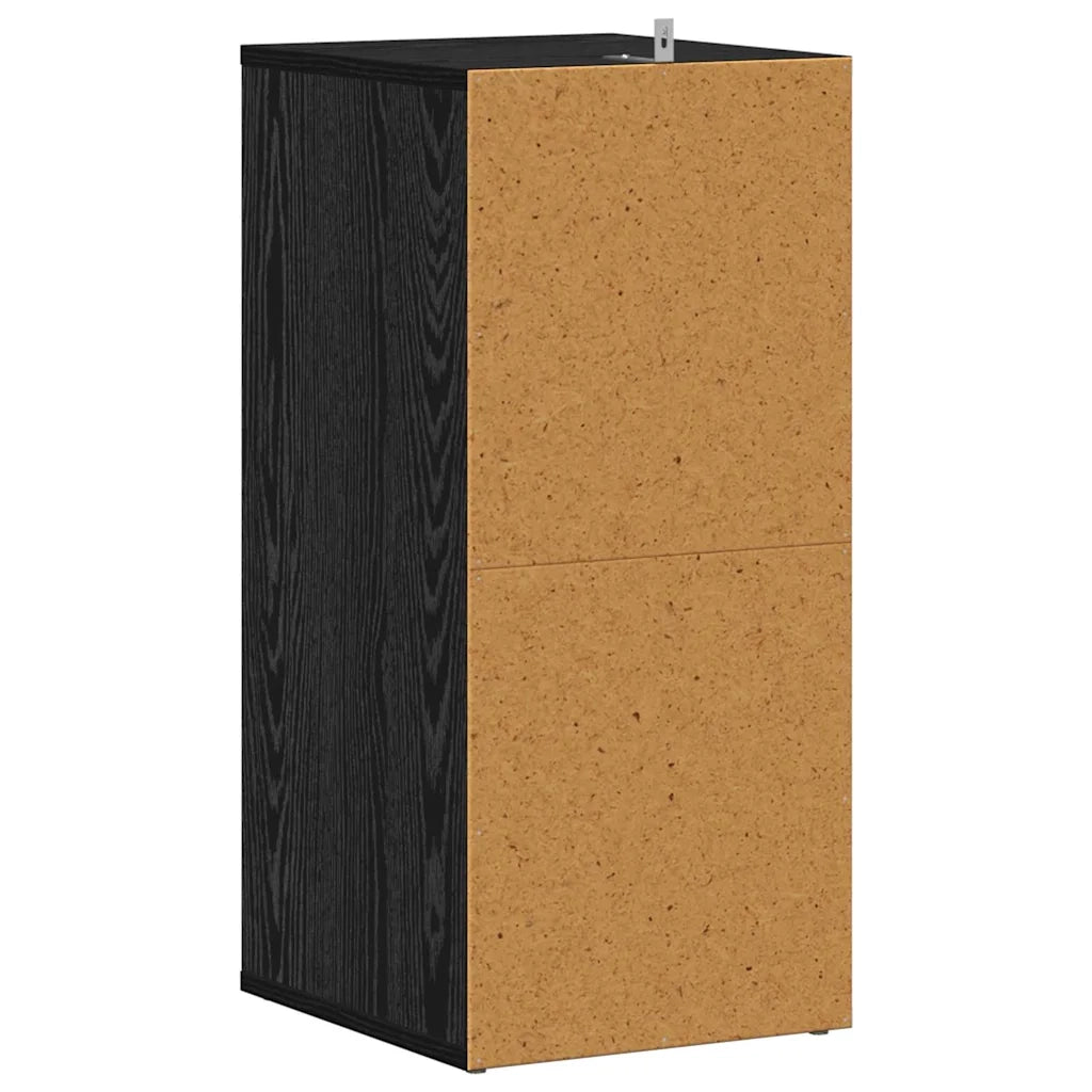 Mobile per scarpe-Scarpiera Rovere Nero 32 x 35 x 70 cm Legno multistrato