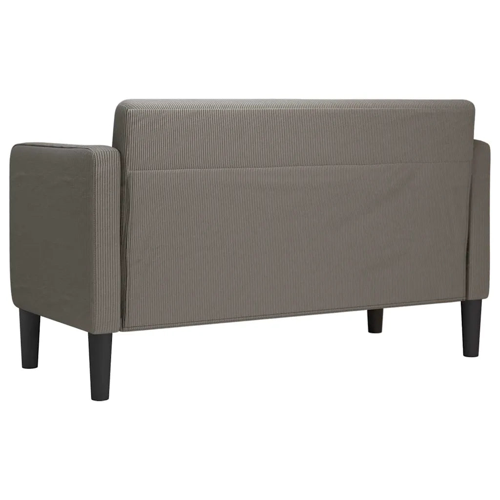 Divano | Divano da soggiorno | Sofa Divanetto Grigio Chiaro 109cm Tessuto di Velluto a Coste