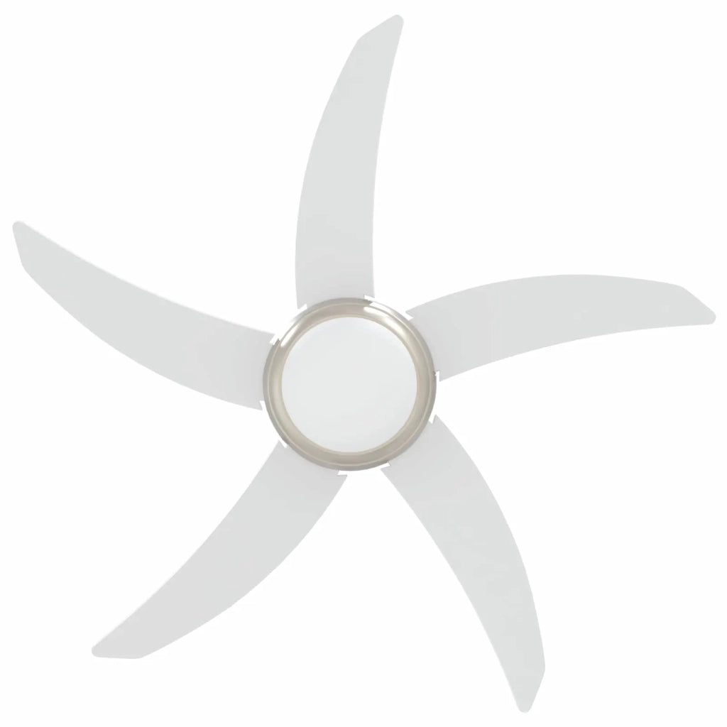 Ventilatore da soffitto con luce e telecomando Ø 110 cm Bianco 42035652