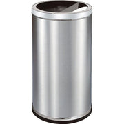 Cestino gettacarte da esterno con semicoperchio - Silver
