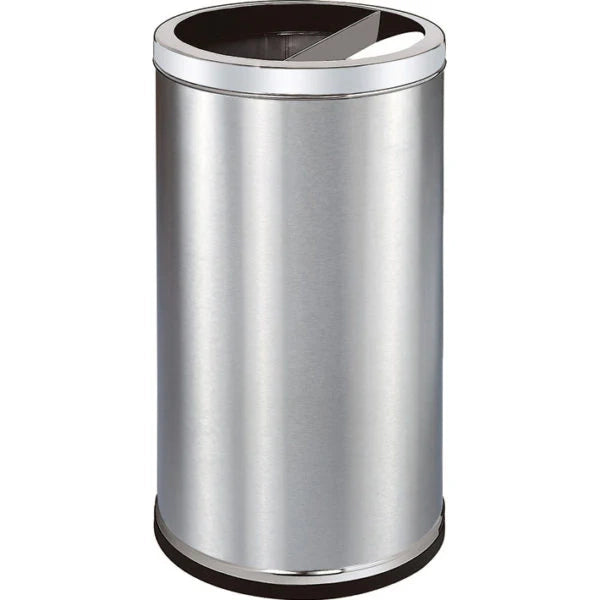 Cestino gettacarte da esterno con semicoperchio - Silver