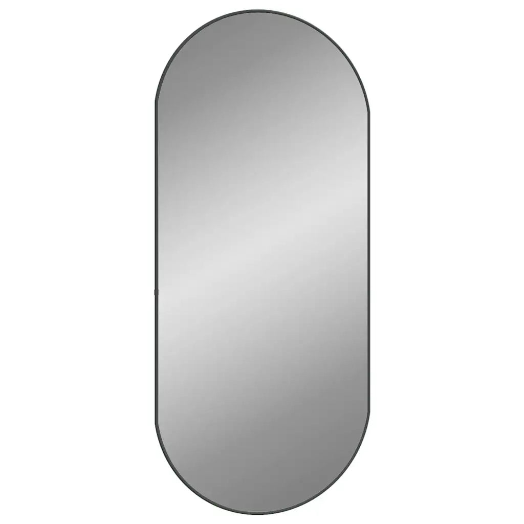Specchio da Parete | Specchio decorativo Nero 100x45 cm Ovale