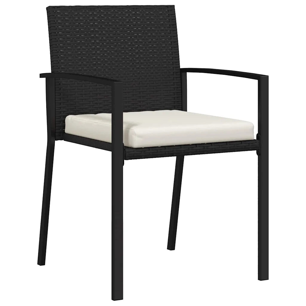 Set da Pranzo per Giardino 5 pcs Nero