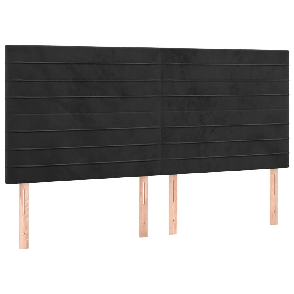 Letto matrimoniale | Letto per adulti | Giroletto senza Materasso Nero 140x200 cm in Velluto