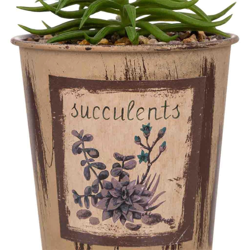 Vaso con cactus artificiale 10x10x22h