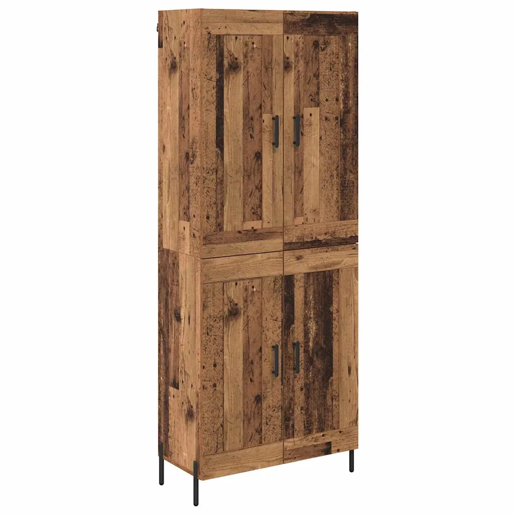 Credenza 2 pz-Set di 2 Buffet-Armadio da cucina Legno vecchio Legno multistrato 365636