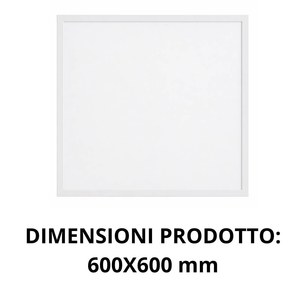 Pannello led incasso 600x600 mm per illuminazione uniforme