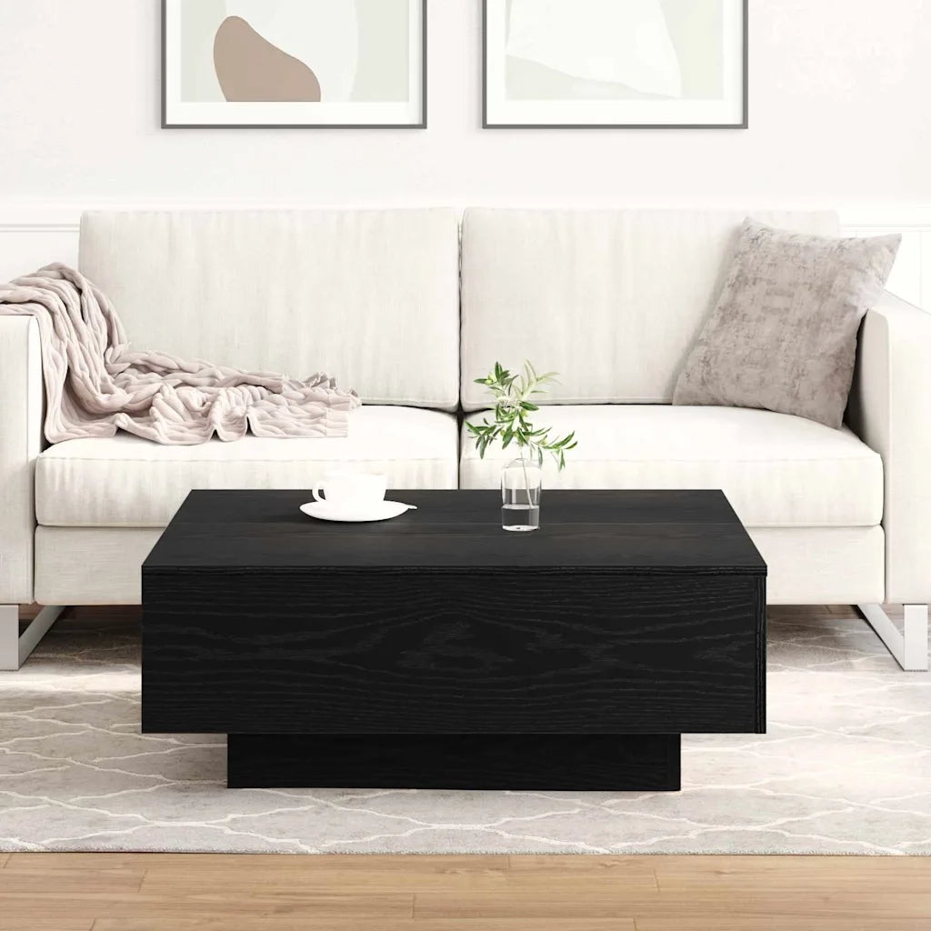Tavolino da salotto | Tavolino da caff¨¨ | Tavolino da Soggiorno Rovere Nero 80 x 80 x 31 cm