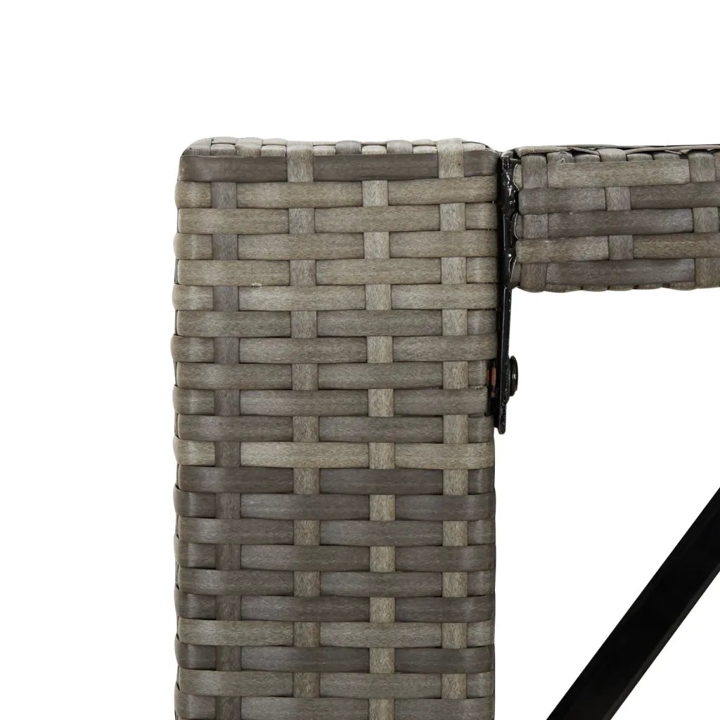 Set Bar da Giardino 5 pz con Cuscini in Polyrattan Grigio 3261508