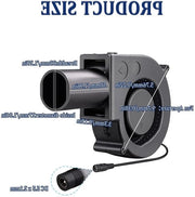 Ventilatore a raffreddamento radiale con regolatore di velocità per camper e BBQ - 220 V / 12 V Ventilatore a raffreddamento con uscita d'aria