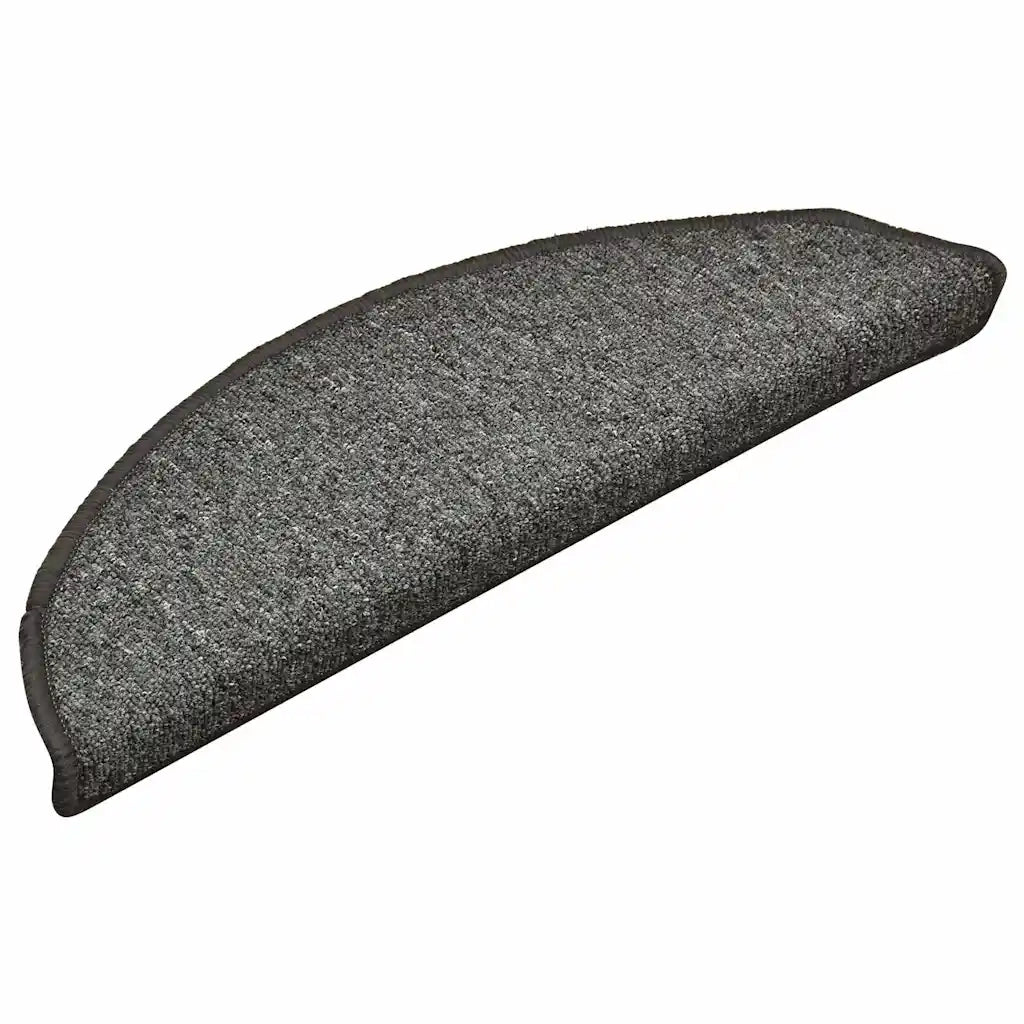 Tappetini per scale 30 pz 56x17x3 cm Grigio scuro Semicircolari 3365745
