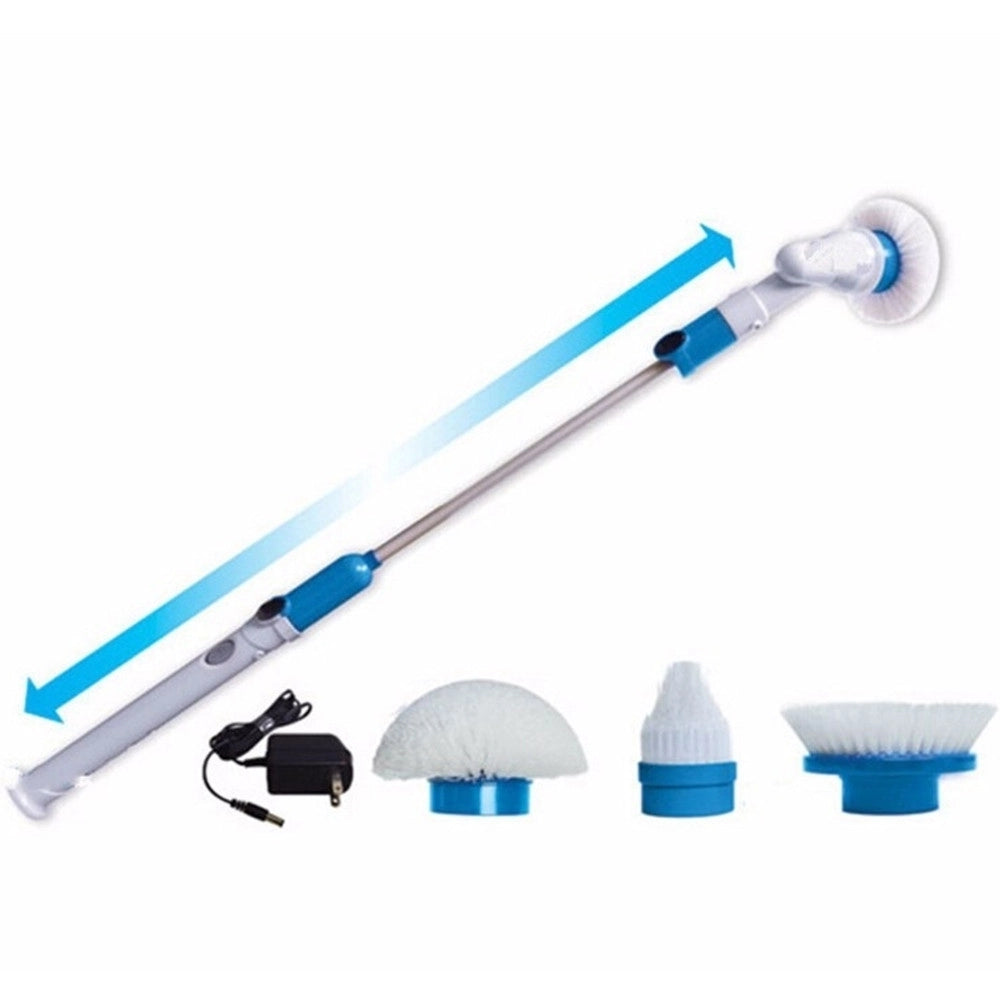 Trade Shop - Spazzolone Spazzola Rotante Cordless Ricaricabile Per Pulizia Piastrelle Bagno -