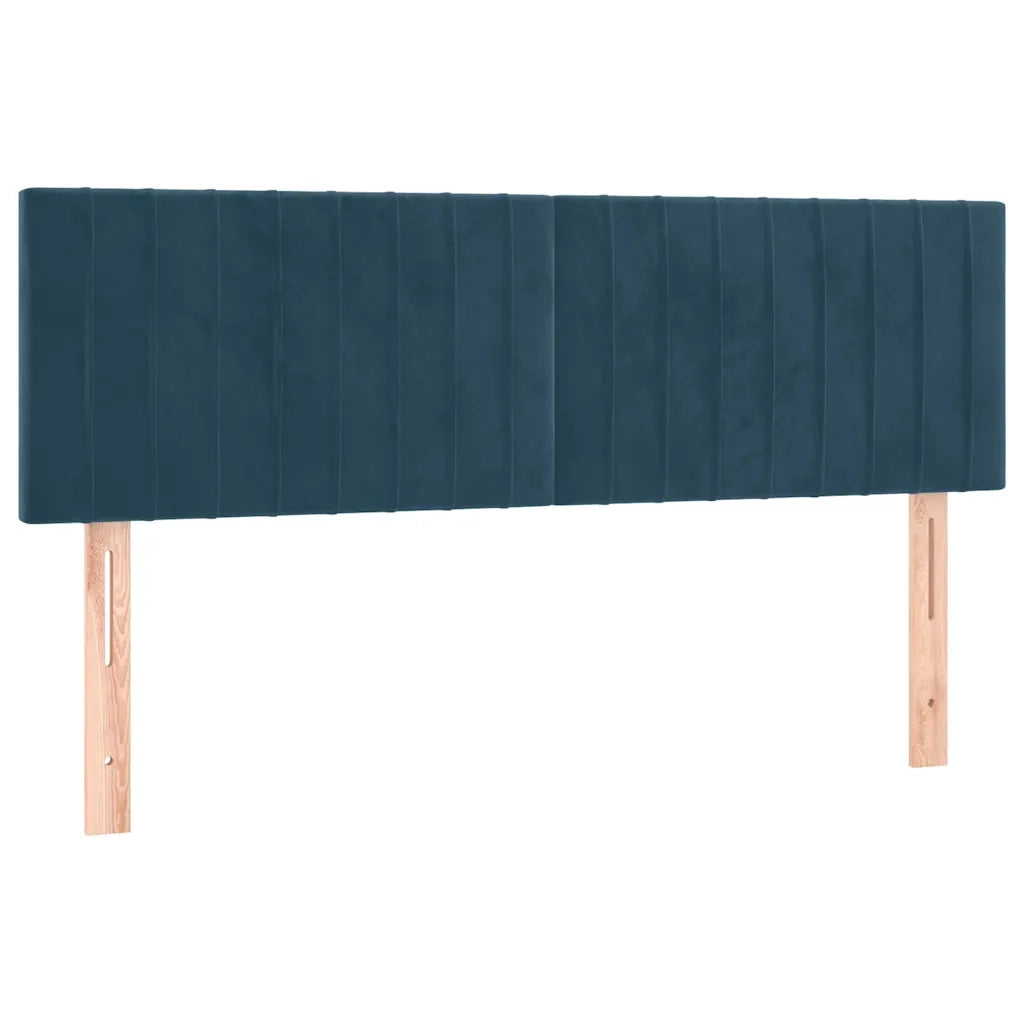 Testiera | Testata Blu Scuro 144x5x78/88 cm in Velluto