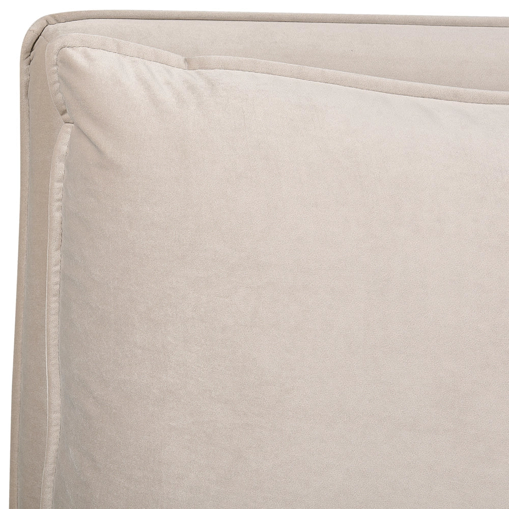 Letto matrimoniale ad acqua tessuto bouclè tortora 180 x 200 cm camera da letto moderna