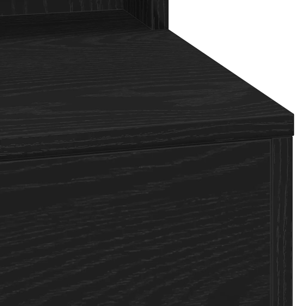 Toeletta | Tavolo da Trucco Rovere Nero 50 x 41 x 135 cm Legno multistrato