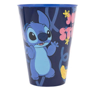 Bicchiere 430 ml per Bambini Stitch Collezione Palms Blu Disney