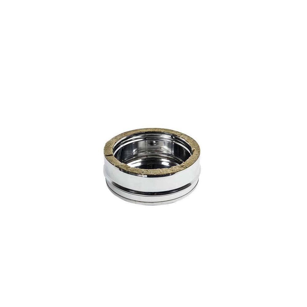 Tappo inox di 250 - de 300mm doppia parete cieco senza spurgo per scarico condensa