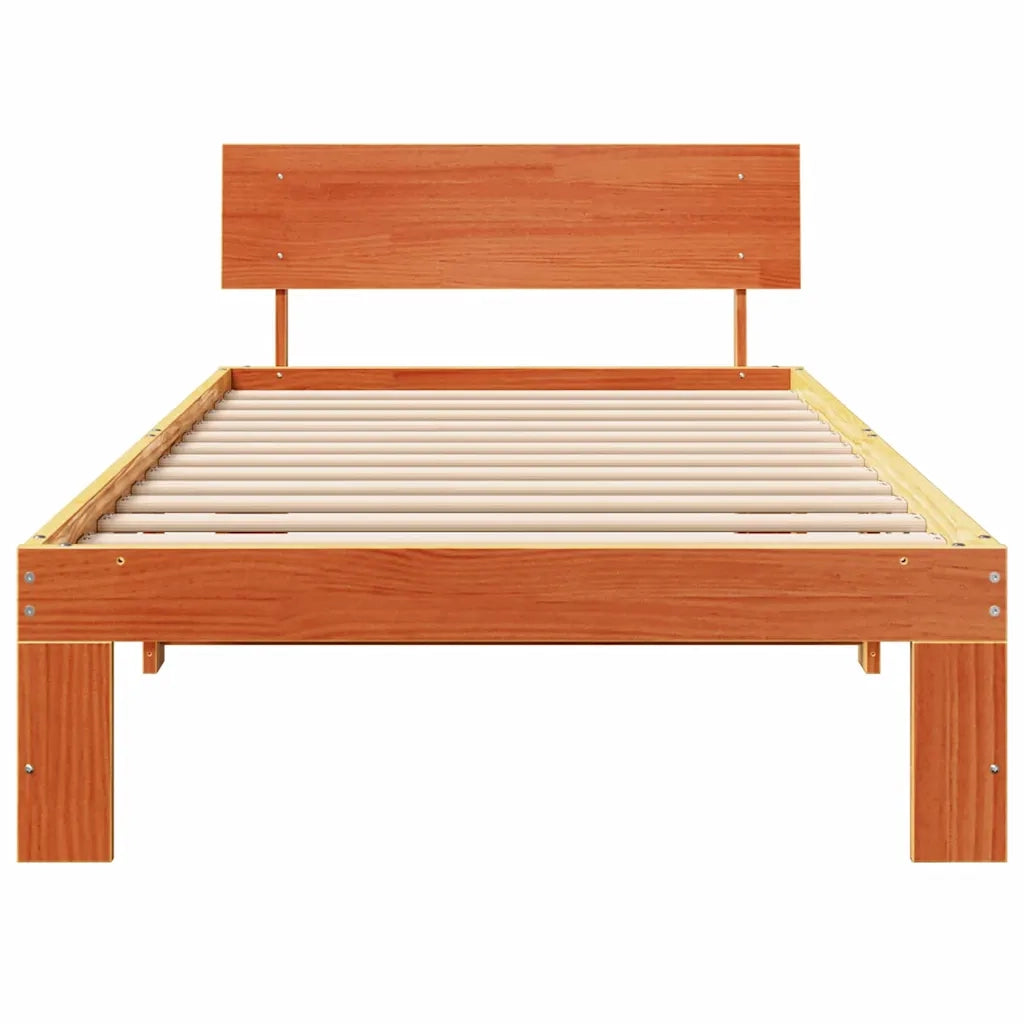 Struttura del letto Marrone cerato 75 x 190 cm Pino massello 872679
