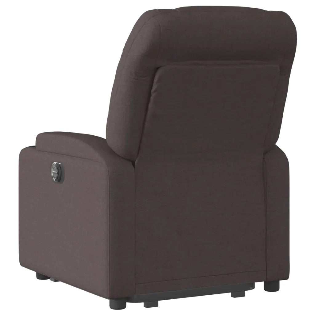 Poltrona Alzapersona Reclinante Elettrica Marrone Scuro Tessuto 3204625