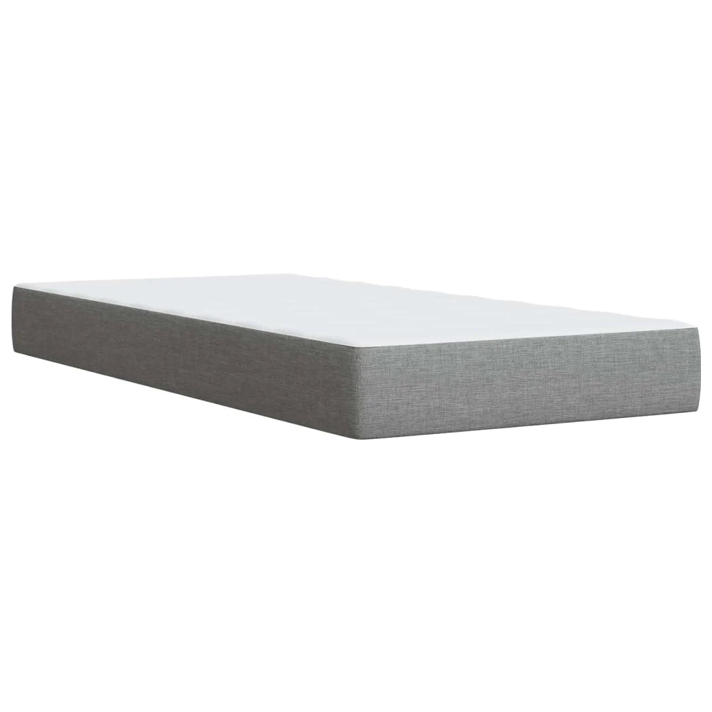 Letto Box Spring LED con Materasso Grigio Chiaro 100 x 200 cm 3455542