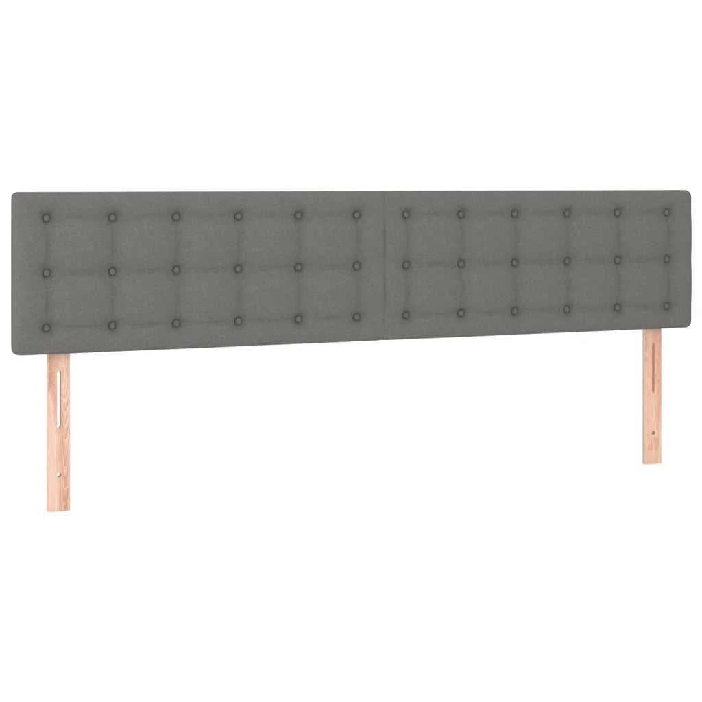 Testiera | Testata Grigio Scuro 160x5x78/88 cm in Tessuto