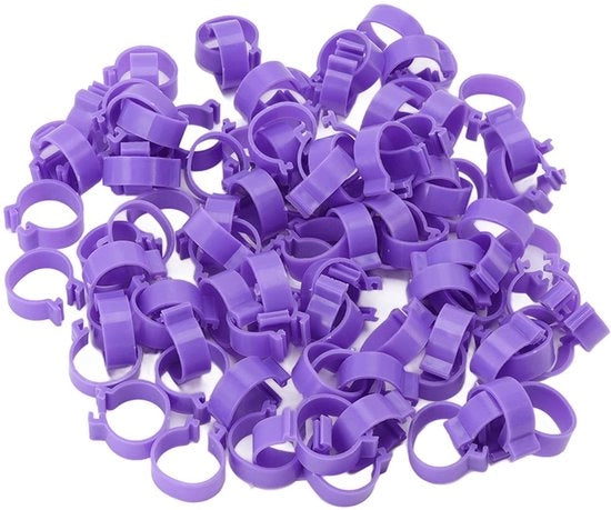 Riferimento prodotto - 100 pezzi - Materiale ecocompatibile in plastica - Etichettatura per polli - Adatto per anatre/tacchini - Resistente agli urti - Scrittura dei marchi