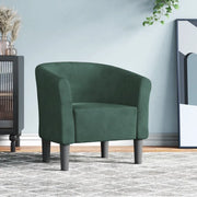 Divano Sedia-Poltrona Cabriolet Verde Scuro in Velluto 886670
