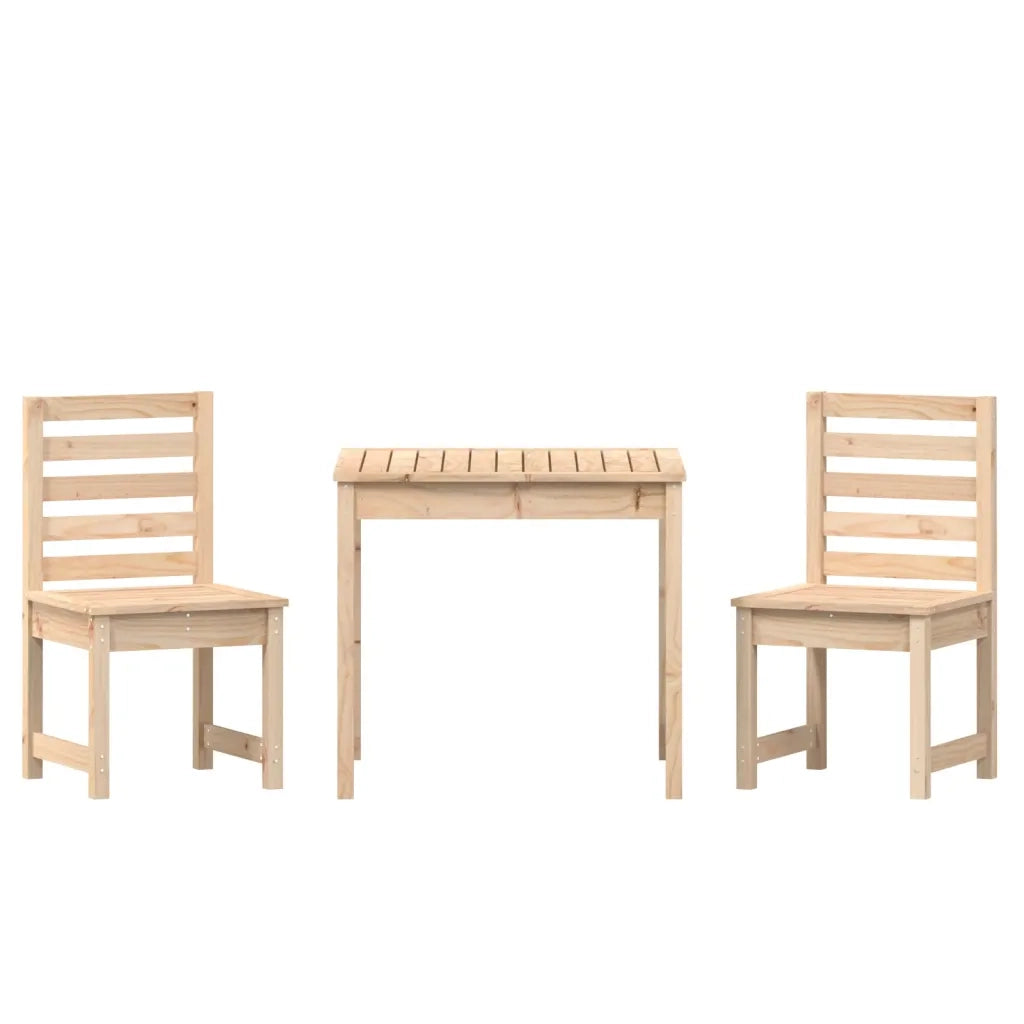 Set Bistrot da Giardino 3 pz | Set Salotto da Giardino in Legno Massello di Pino