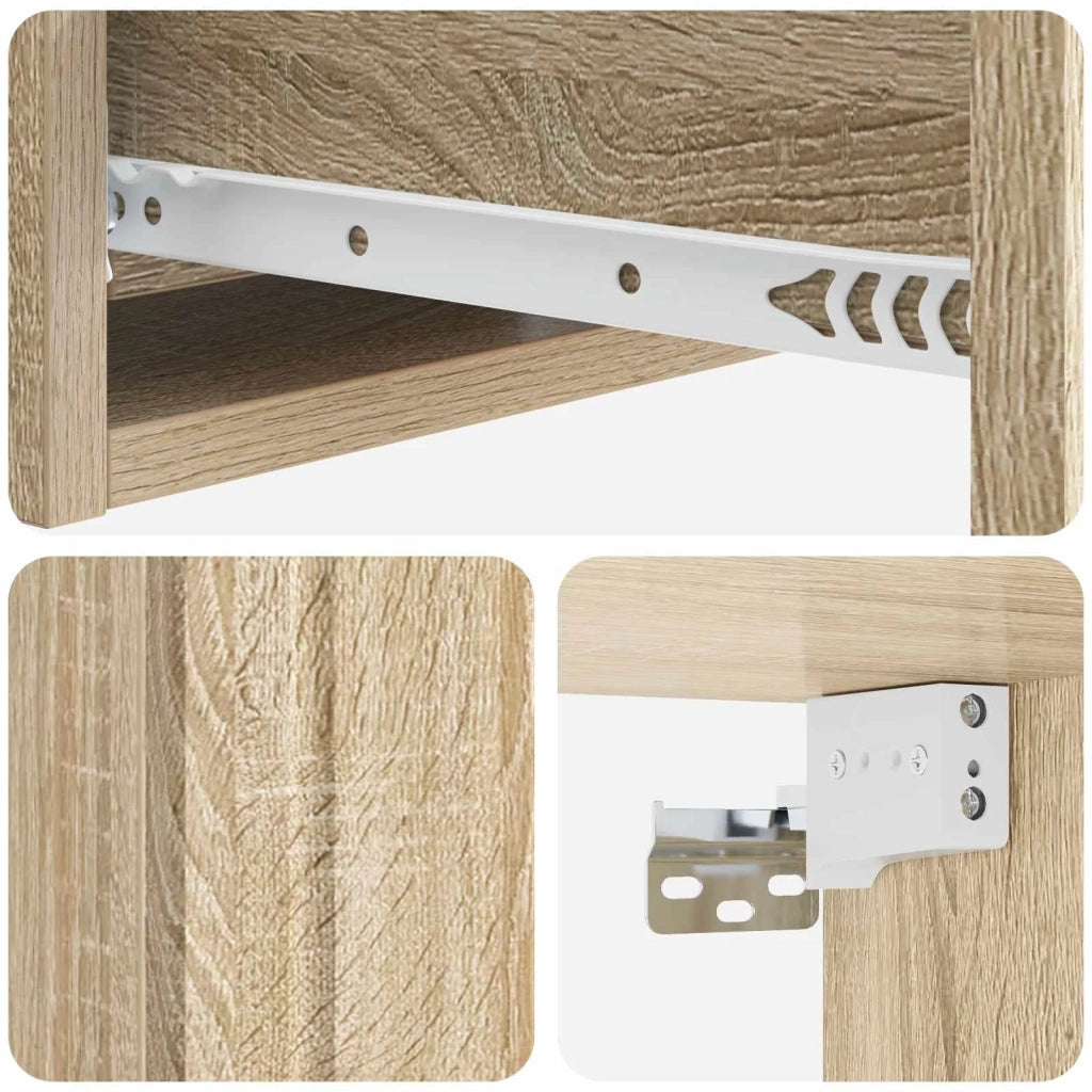 Tavolino da Parete Laterale | Tavolo laterale | Tavolino Rovere Sonoma 59 x 34,5 x 17 cm