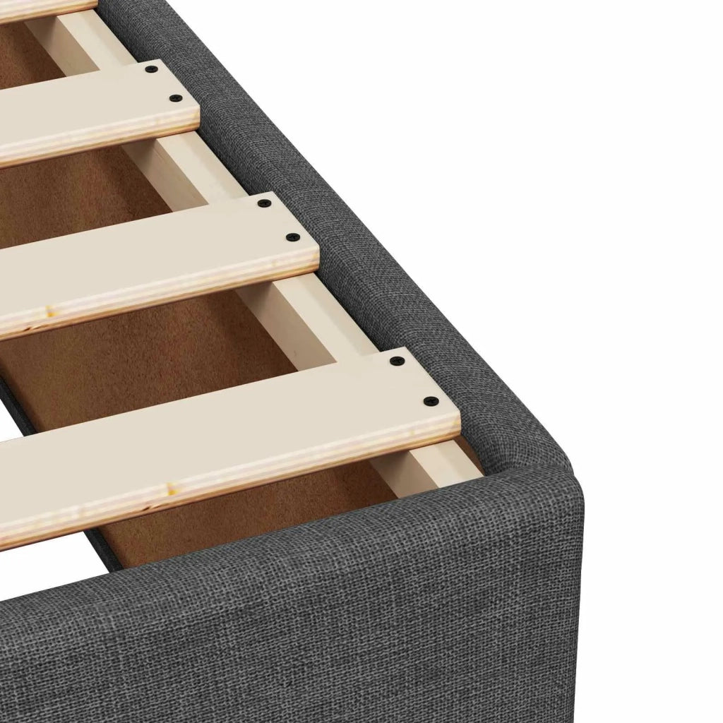 Letto box spring con materasso Grigio Scuro 90 x 190 cm Tessuto 3453782