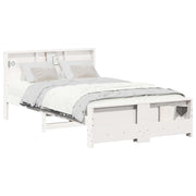 Letto matrimoniale | Letto per adulti | Struttura del letto Bianco 120 x 200 cm Legno multistrato