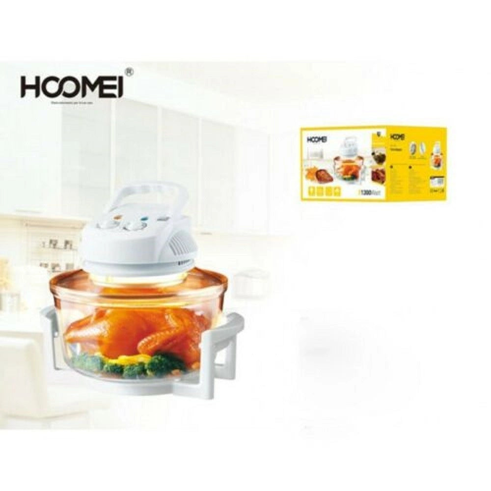 Trade Shop - Forno Ventilato Alogeno Fornetto Doppia Griglia In Acciaio Timer Accessori 1.2lt -