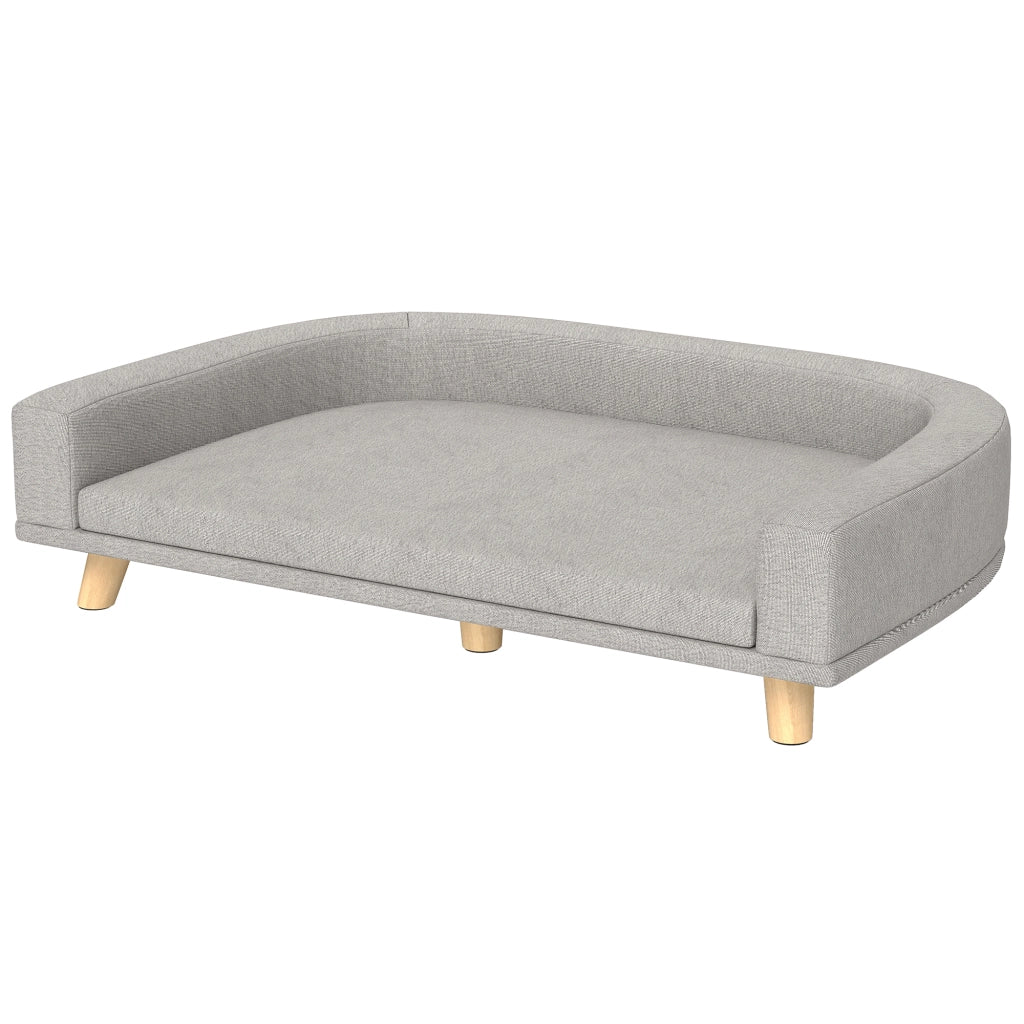 Divano per Cani di Taglia Grande ¨C zephmum ¨C 98x67x25 cm Grigio Poliestere